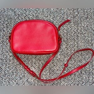 J Crew Red Leather Purse.